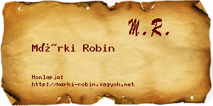 Márki Robin névjegykártya